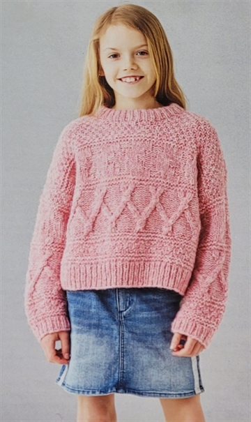 Oversize sweater med struktur til pigerne i Alice by Permin